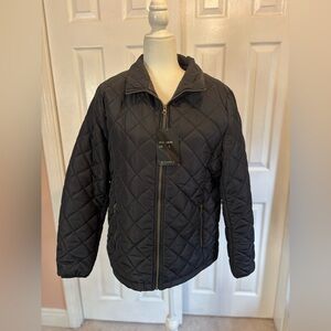 Michael F Black Quilted Jacket